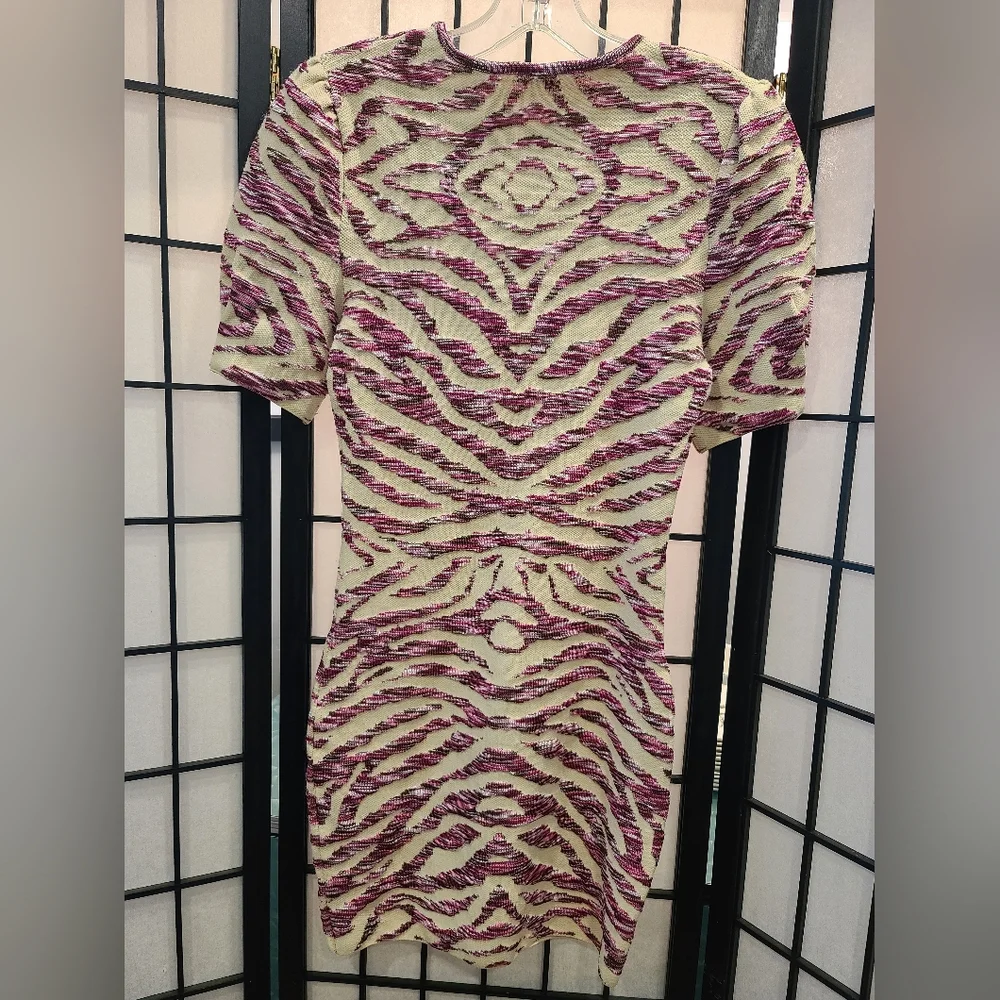 Free People Zebra Stripe BodyCon Dress sz XS/S - Picture 7 of 9